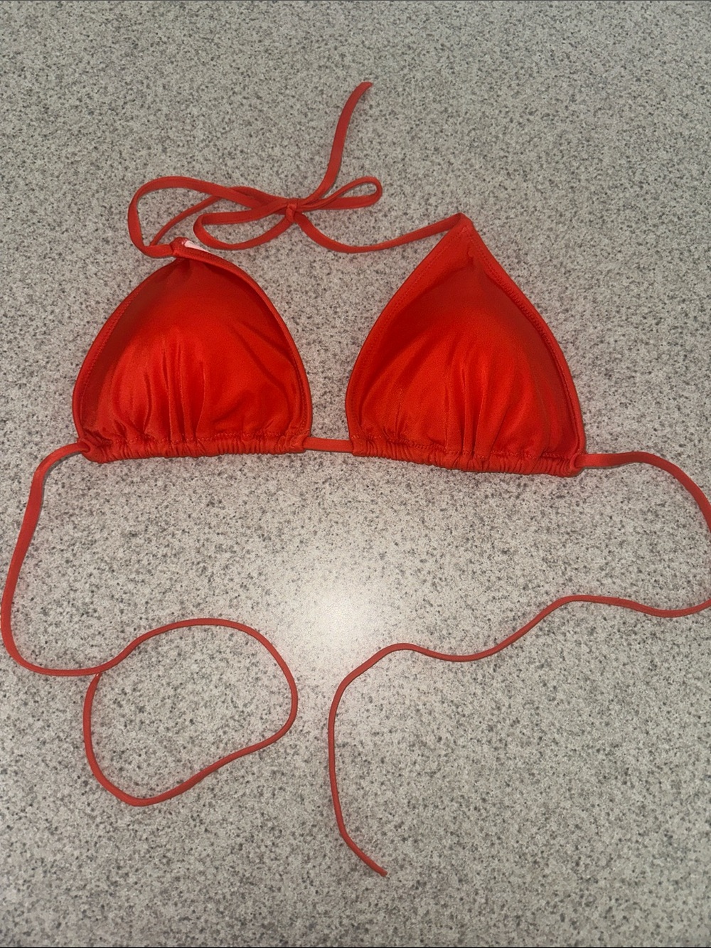 NWOT Victoria’s Secret Red Triangle String Bikini Top XL